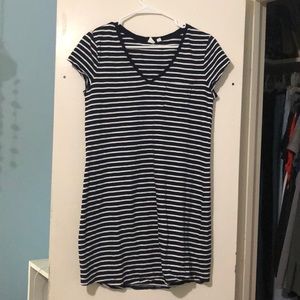 Striped Fitted T-shirt Dress